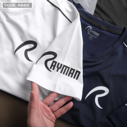 Áo Thun Nam Thể Thao Cổ Tròn In Logo R Rayman - AB402
