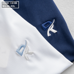 Áo Thun Nam Cá Sấu Có Cổ Phối 2 Màu Thêu Logo - CS169