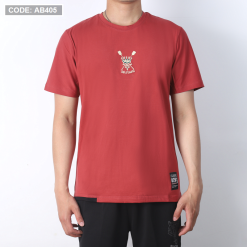 Áo Thun Nam Cổ Tròn Thêu Logo Thun Quảng Châu - AB405