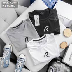 Áo Thun Nam Thể Thao In Logo R Rayman Siêu Mát - AB406