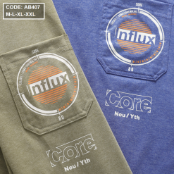 Áo Thun Nam Cổ Tròn Cotton In Logo Cao Cấp - AB407