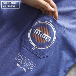 Áo Thun Nam Cổ Tròn Cotton In Logo Cao Cấp - AB407