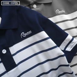 Áo Thun Sọc Nam Polo Thêu Chữ Rayman Cao Cấp (Có Size 3XL) - CS173