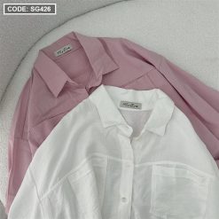 Áo sơ mi nữ tay dài form rộng 2 màu - SG426