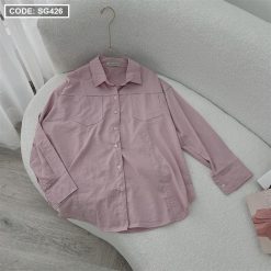 Áo sơ mi nữ tay dài form rộng 2 màu - SG426