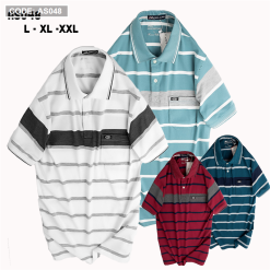 Áo Thun Sọc Nam Cổ Bẻ Có Túi Cao Cấp - AS048