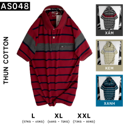 Áo Thun Sọc Nam Cổ Bẻ Có Túi Cao Cấp - AS048