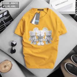 Áo Thun Nam Cotton Cổ Tròn In Hình Gấu - AB412