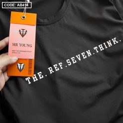 Áo Thun Nam Cổ Tròn Tay Ngắn In Chữ - AB414