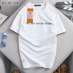 Áo Thun Nam Cổ Tròn Tay Ngắn In Chữ - AB414