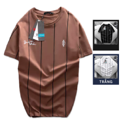 Áo Thun Nam Cotton Tay Ngắn Cổ Tròn In Sọc - AB416