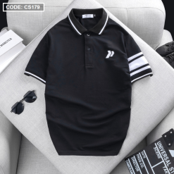 Áo Thun Nam Có Cổ Cá Sấu Đốm Thêu Logo (Có Size 3XL) - CS179