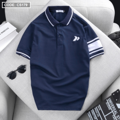 Áo Thun Nam Có Cổ Cá Sấu Đốm Thêu Logo (Có Size 3XL) - CS179