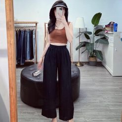 Quần nữ ống rộng vải tơ tầm siêu đẹp - QG413