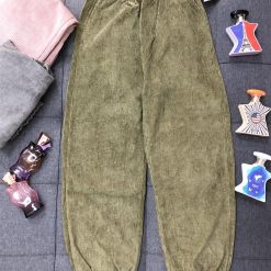 Quần jogger nữ vải nhung - QG417