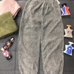 Quần jogger nữ vải nhung - QG417