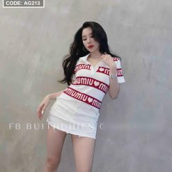 Áo thun len nữ cổ bẻ Mongtoghi - AG213