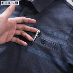 Áo Thun Nam Tay Ngắn Có Cổ Có Túi Thun Cotton Đốm - CS181