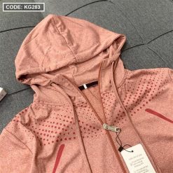 Áo khoác nữ có nón nhiều size màu hồng cam - KG283