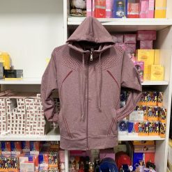 Áo khoác nữ màu tím nhiều size có nón - KG284