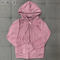 Áo khoác nữ màu tím nhiều size có nón - KG284