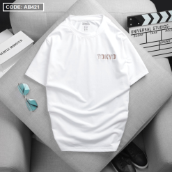 Áo Thun Nam Cổ Tròn Rayman Thêu Chữ Tokyo (Có Size 3XL) - AB421