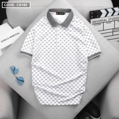 Áo Thun Nam Cá Sấu Polo Họa Tiết (Có Size 3XL) - CS182