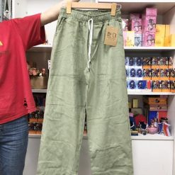 Quần nữ tăm nhung ống rộng hàng may kỹ bao không rách đường may - QG422