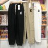 Quần jogger nữ vải đũi xước thêu logo chữ C - QG423