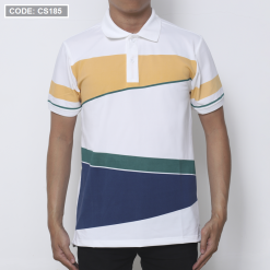 Áo Thun Polo Nam Cá Sấu Poly Phối Kẻ Sọc Màu (Có Size 3XL) - CS185