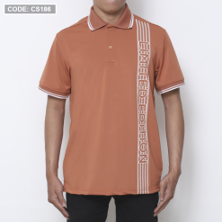 Áo Thun Nam Có Cổ Cá Sấu Poly Phối Họa Tiết Sọc (Có Size 3XL) - CS186