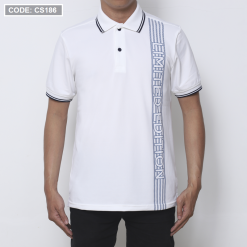 Áo Thun Nam Có Cổ Cá Sấu Poly Phối Họa Tiết Sọc (Có Size 3XL) - CS186