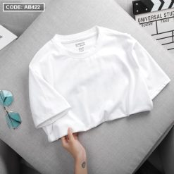 Áo Thun Nam Cổ Tròn Tay Ngắn Màu Trơn Đơn Giản (Có Size 3XL) - AB422