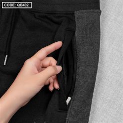 Quần Dài Nam Thể Thao Vải Nỉ Viền Sọc Thêu Logo M - QB402