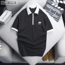 Áo Thun Nam Có Cổ Cá Sấu Viền Sọc Thêu Logo Bear (Có Size 3XL) - CS190