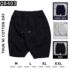 Quần Short Nam Thun Nỉ Thêu Logo Chữ M Cao Cấp - QB403