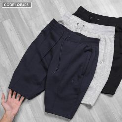 Quần Short Nam Thun Nỉ Thêu Logo Chữ M Cao Cấp - QB403