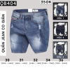 Quần Short Jeans Nam Cao Cấp Slim Fit Thêu Logo - QB404