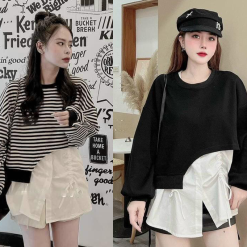 Set áo tay dài phối áo sơ mi sát nách - AG1153