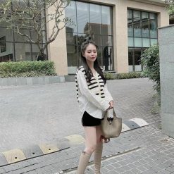 Áo tay dài phối sọc - AG1154