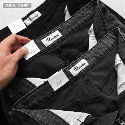 Quần Short Jeans Nam Rurumen Cao Cấp Hàng VNXK Phối Logo (có size 36) - QB407