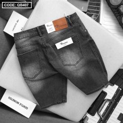Quần Short Jeans Nam Rurumen Cao Cấp Hàng VNXK Phối Logo (có size 36) - QB407