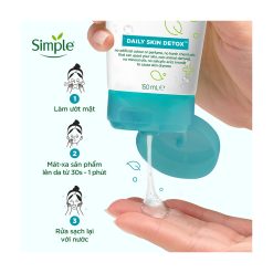 Sữa rửa mặt Simple cho da mụn nhạy cảm 150ml giúp kiềm dầu ngừa mụn - 8710447474419