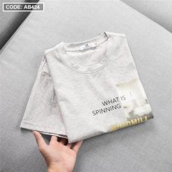 Áo Thun Nam Cổ Tròn Cotton In Hoạ Tiết Lạ Mắt - AB424