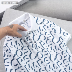 Áo Thun Nam Cá Sấu Poly In Chữ Cái (Có size 3x) - CS196