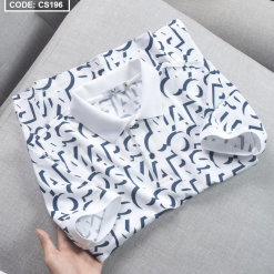 Áo Thun Nam Cá Sấu Poly In Chữ Cái (Có size 3x) - CS196