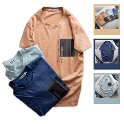 Áo Thun Nam Cổ Tròn Cotton In Hoạ Tiết Lạ Mắt - AB425