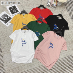 Áo thun thái nữ cổ tròn in chữ see you form suông mặc ôm - AG1159