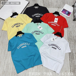 Áo thun thái nữ form rộng in chữ classically - AG1166