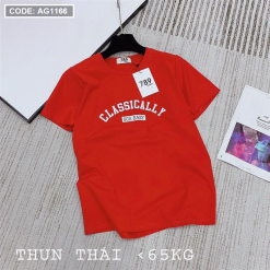 Áo thun thái nữ form rộng in chữ classically - AG1166